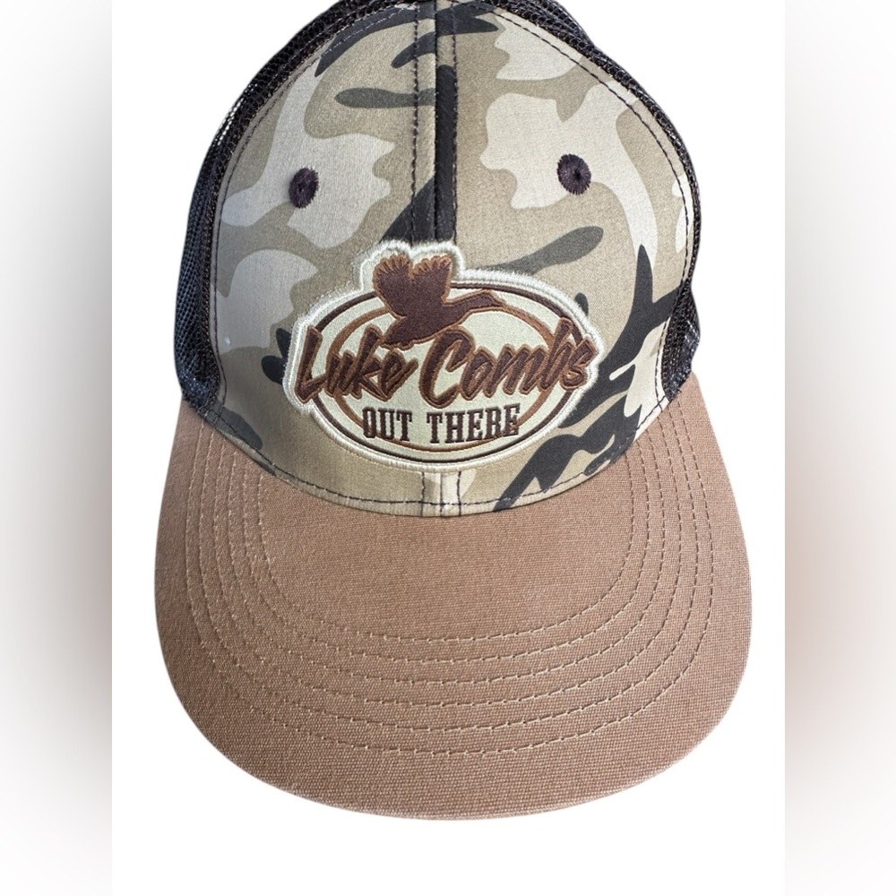 Luke Combs "Out There" Camo Flat Bill Trucker Snapback Hat
